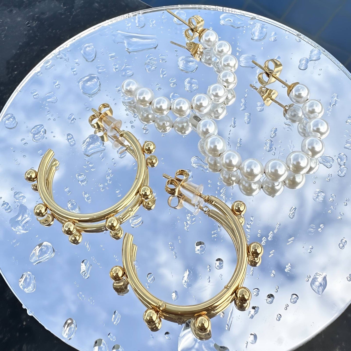 Ocean Pearl Hoop