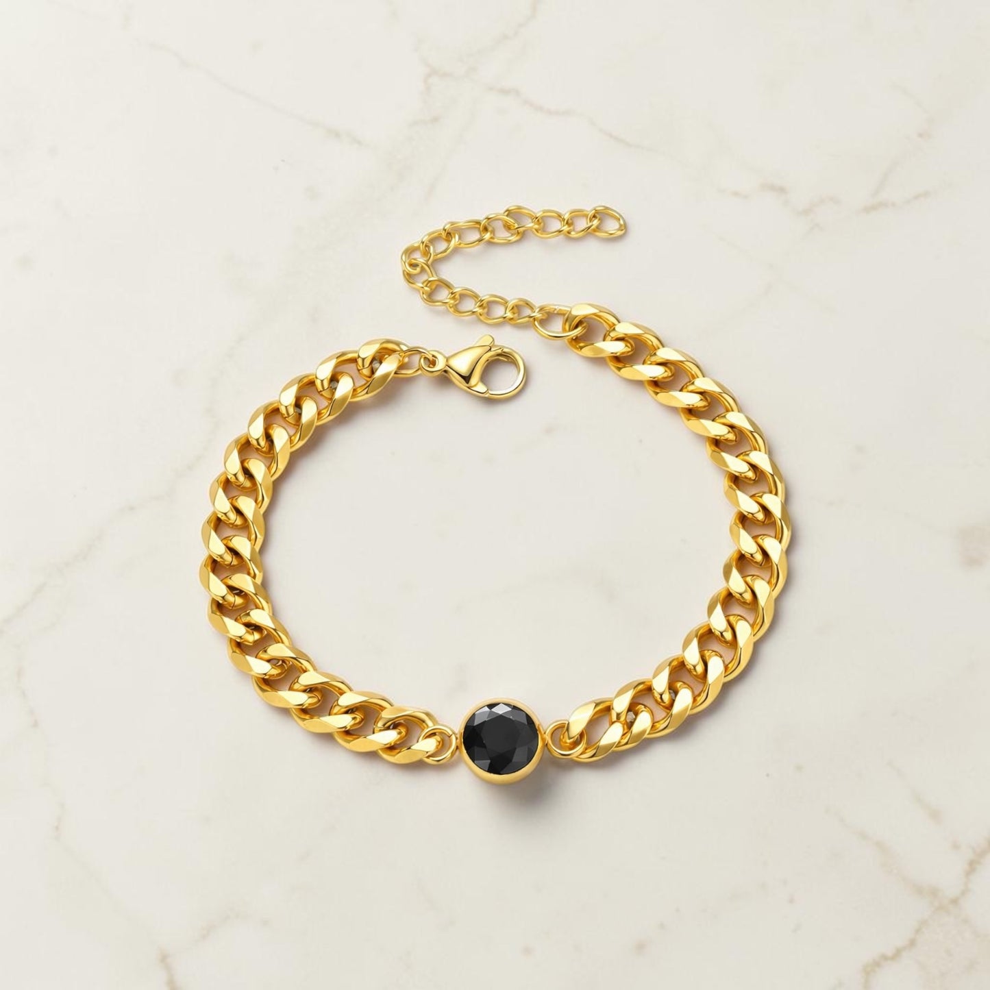 Noir Link Gold Bracelet