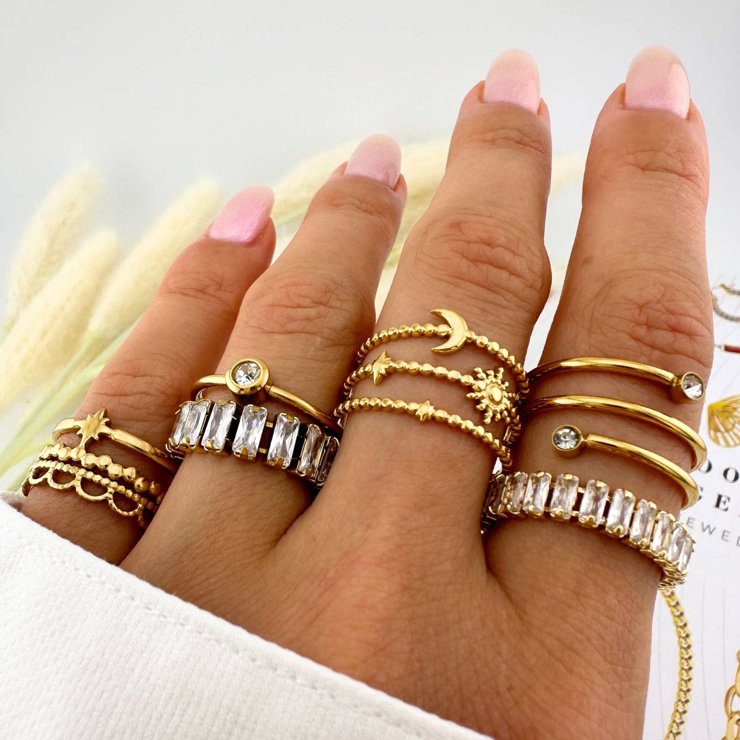 Gold Jade Ring