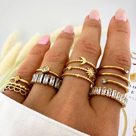 Gold Jade Ring