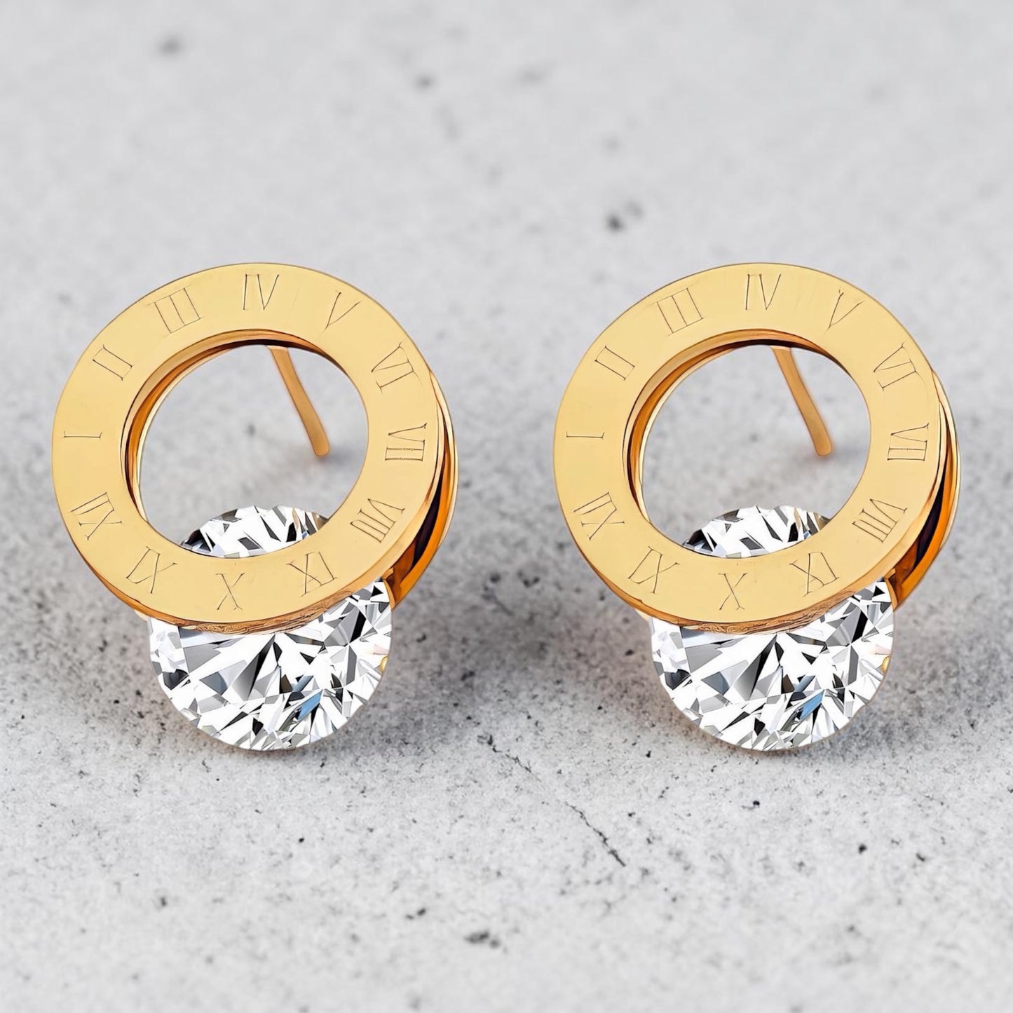 Gold Timeless Stud Earrings