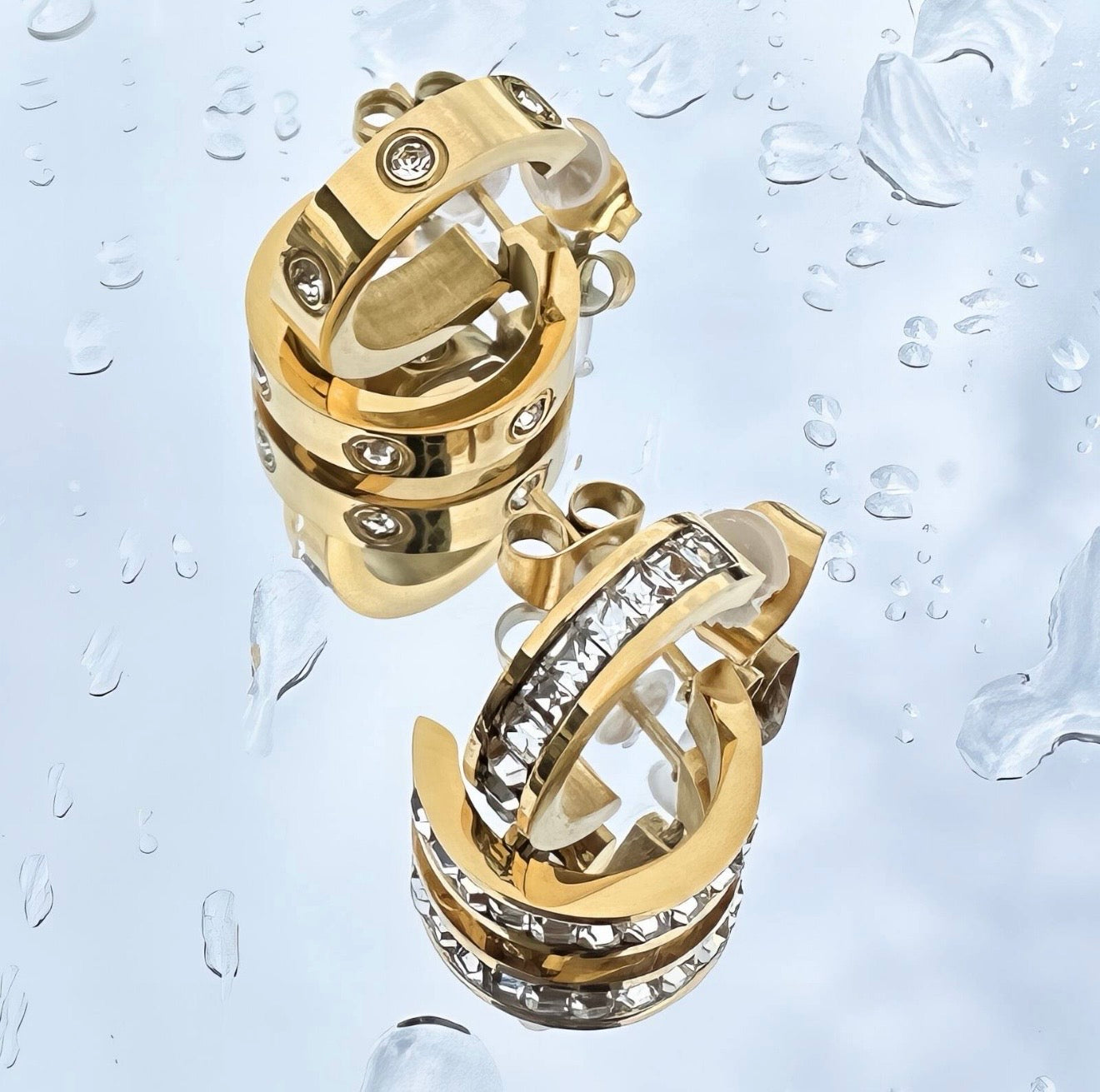 Gold Rae Huggie Earrings
