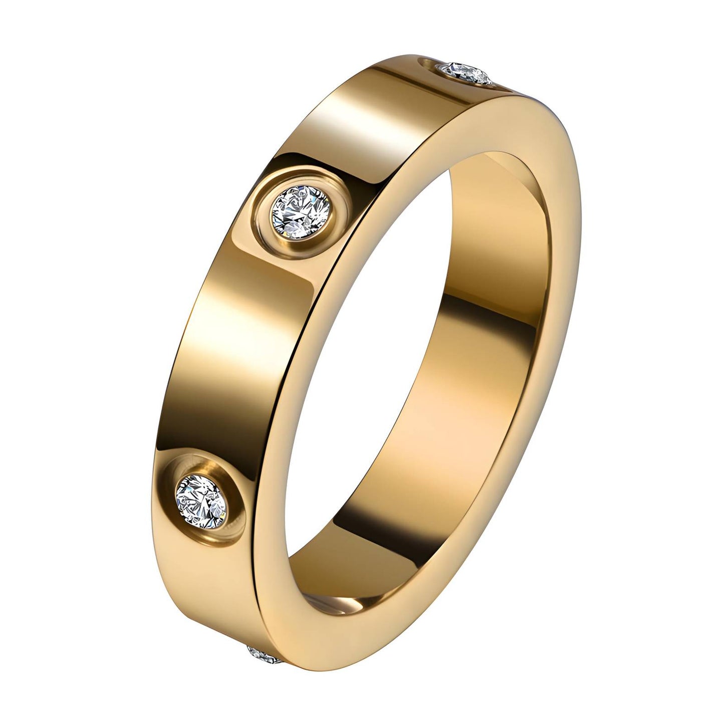 18k Gold Plated Crystal Ring