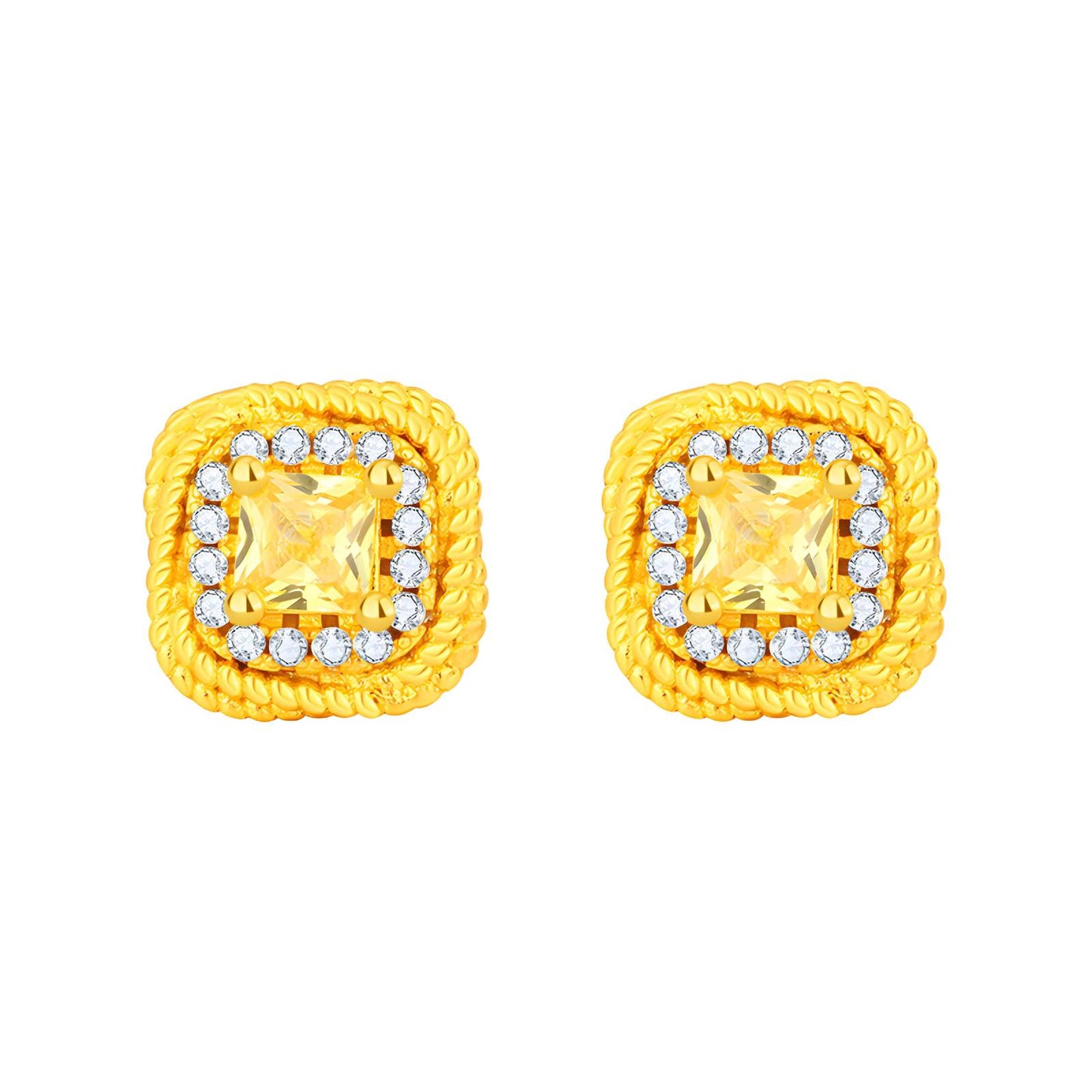 Gold Sunny Square Earrings
