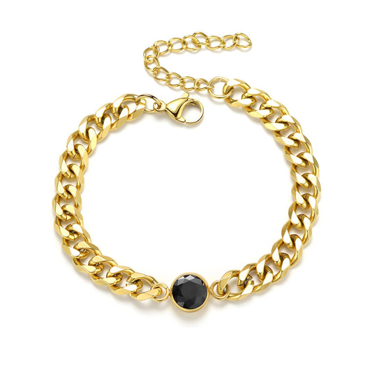Noir Link Gold Bracelet