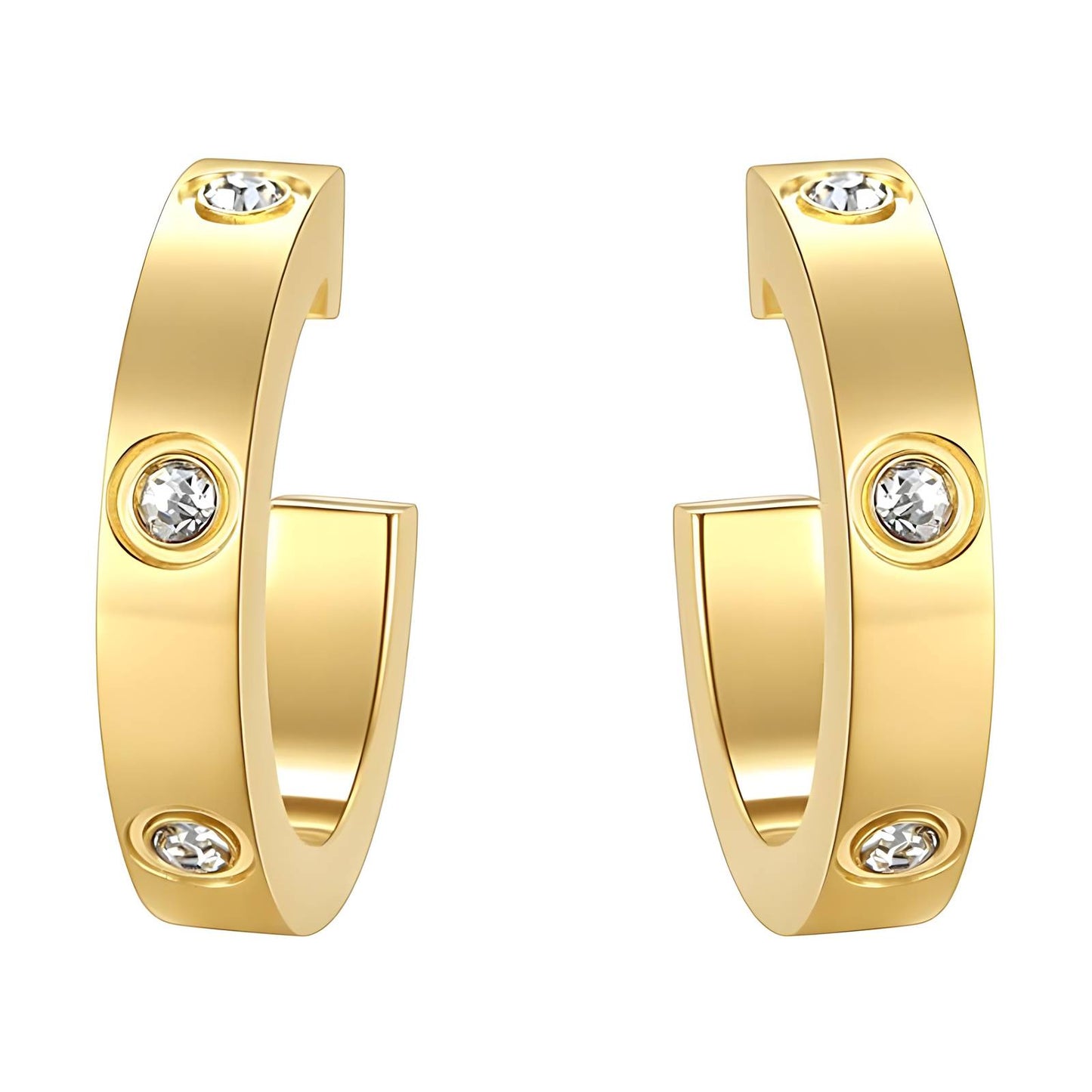 Gold Rae Huggie Earrings