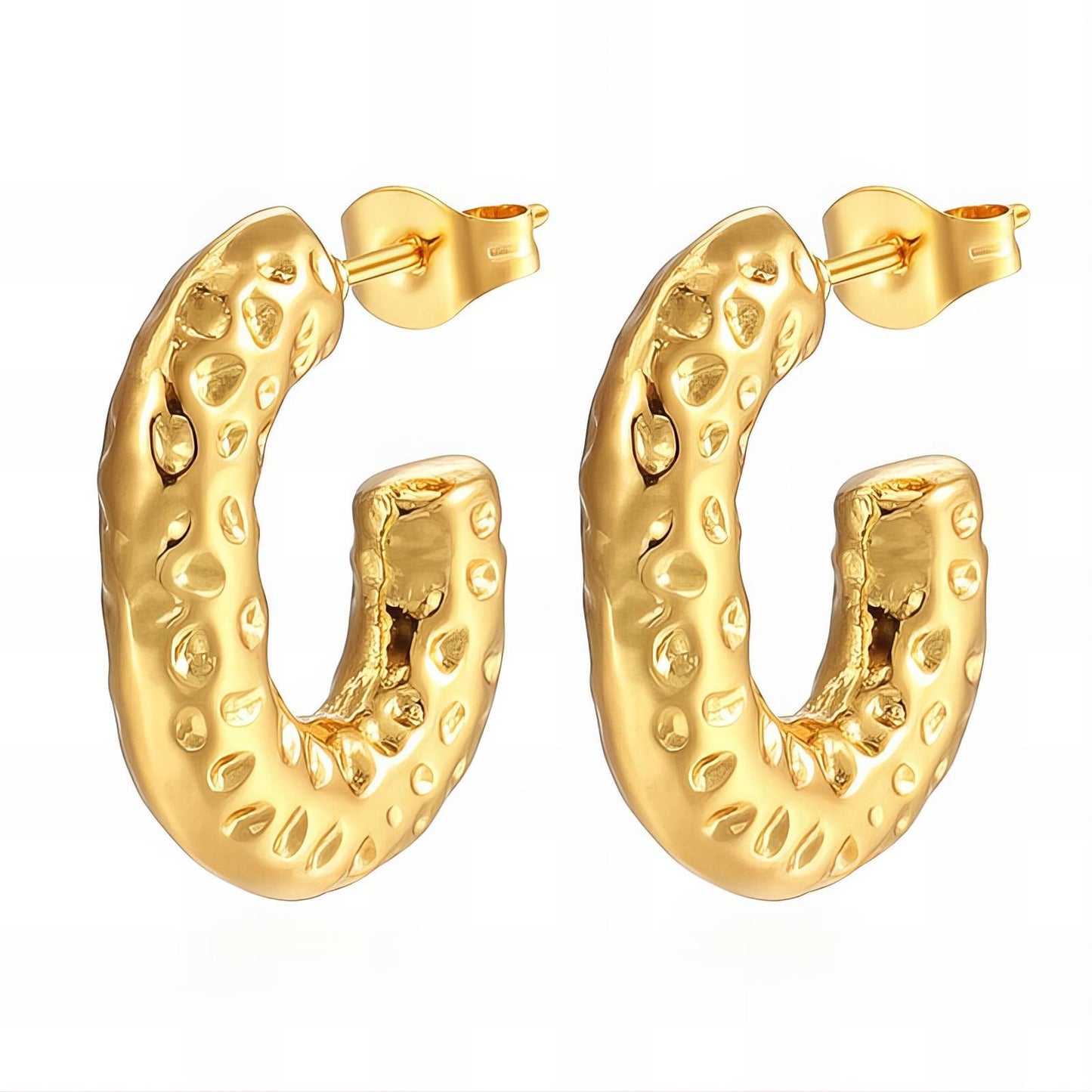 Honey Huggie Earrings – 18k Gold Plated