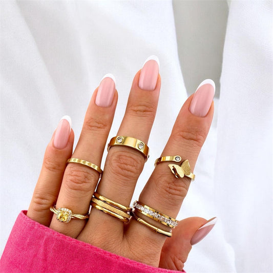 18k Gold Plated Crystal Ring